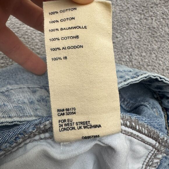 Free People Acid Wash High Rise Tapered Leg Mom Denim Jeans Womens 24 Button Fly - Picture 9 of 16